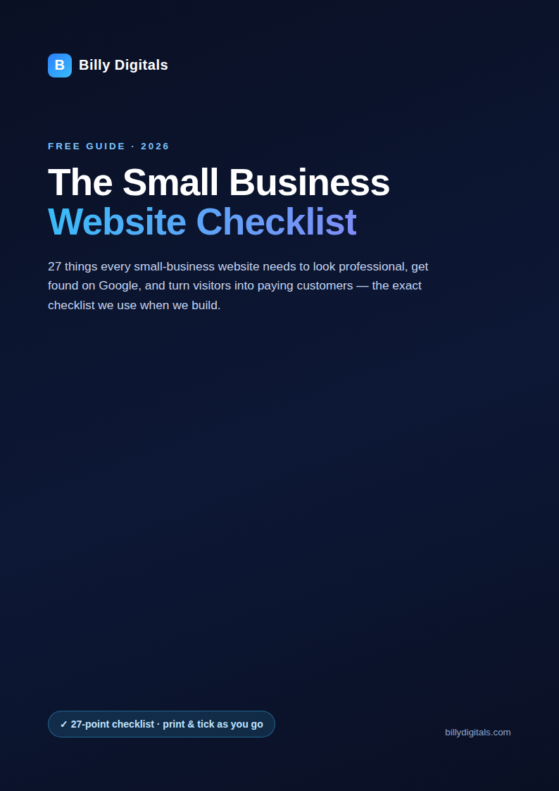Free website checklist PDF