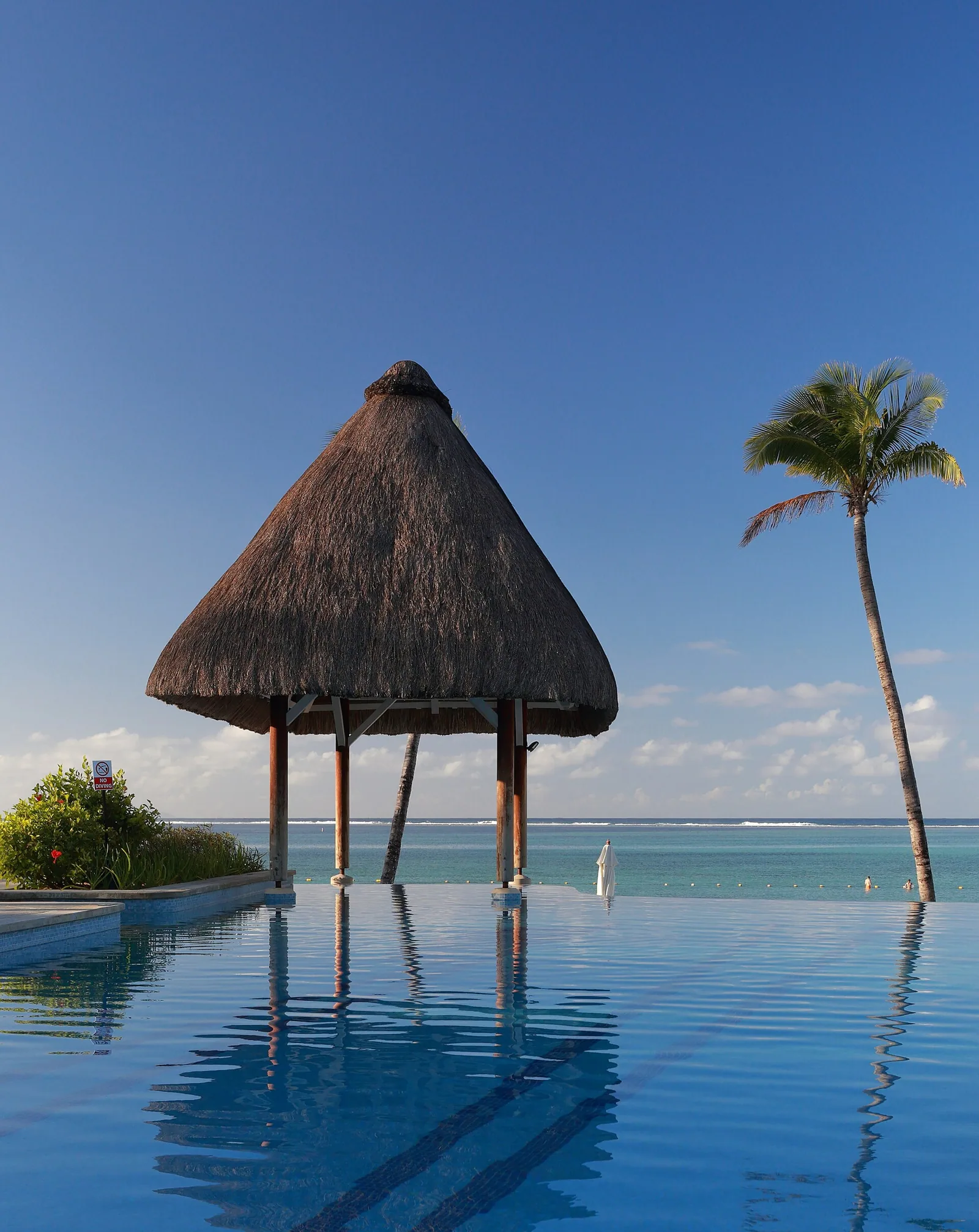 Infinity pool at a Mauritius resort