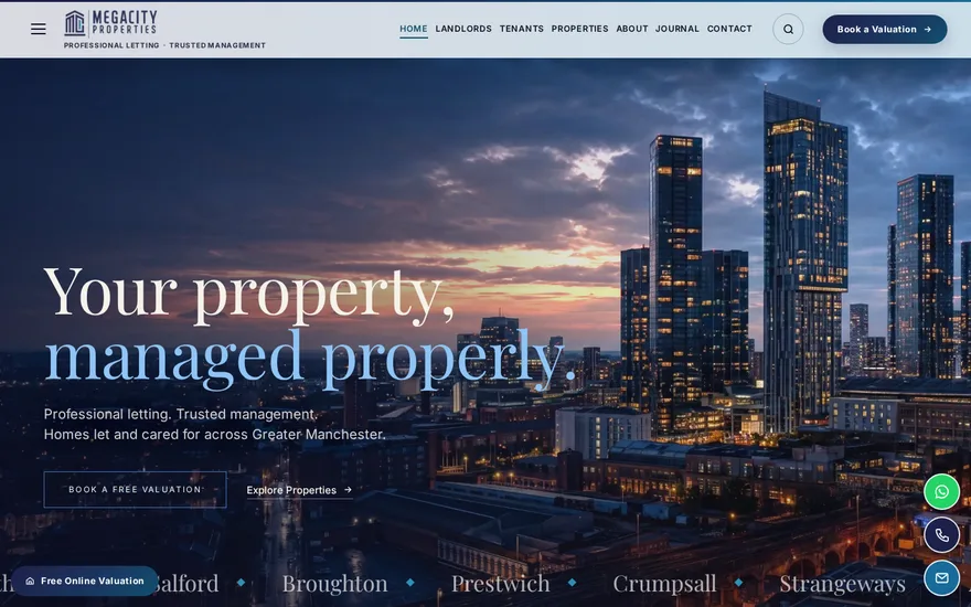Megacity Properties website