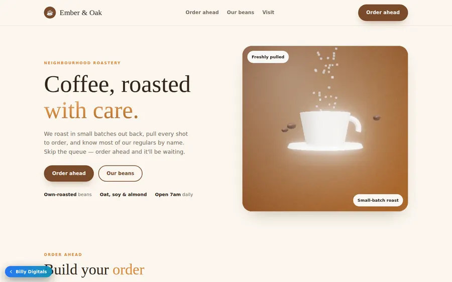 Ember & Oak template
