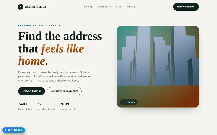 Skyline Estates template