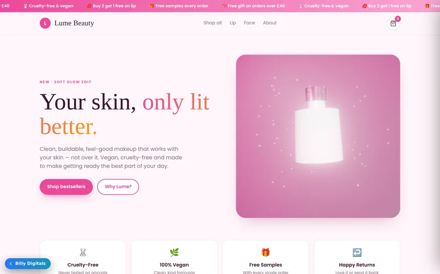 Beauty store template