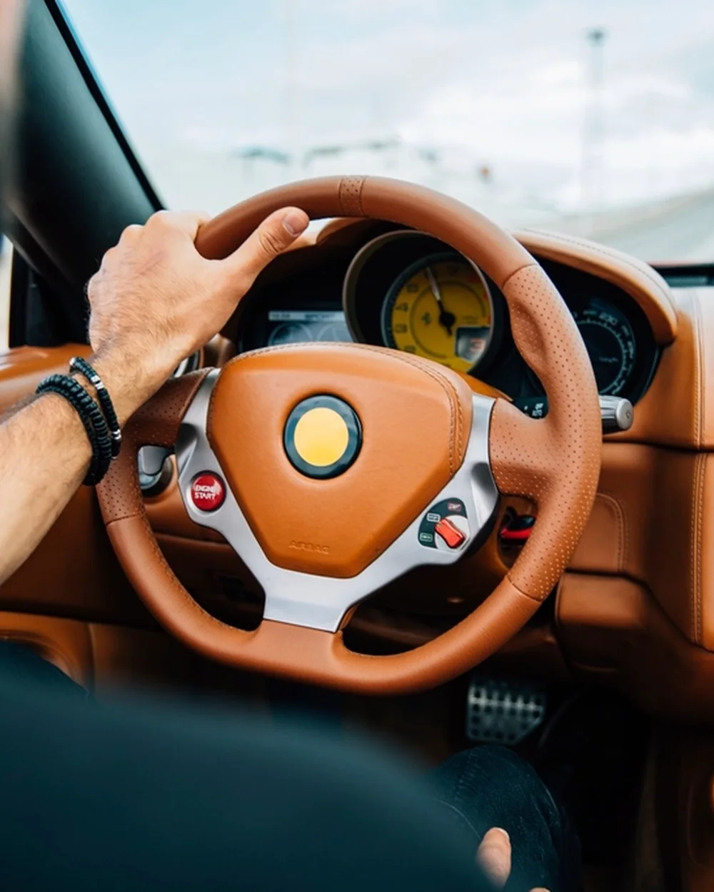 Leather interior detail