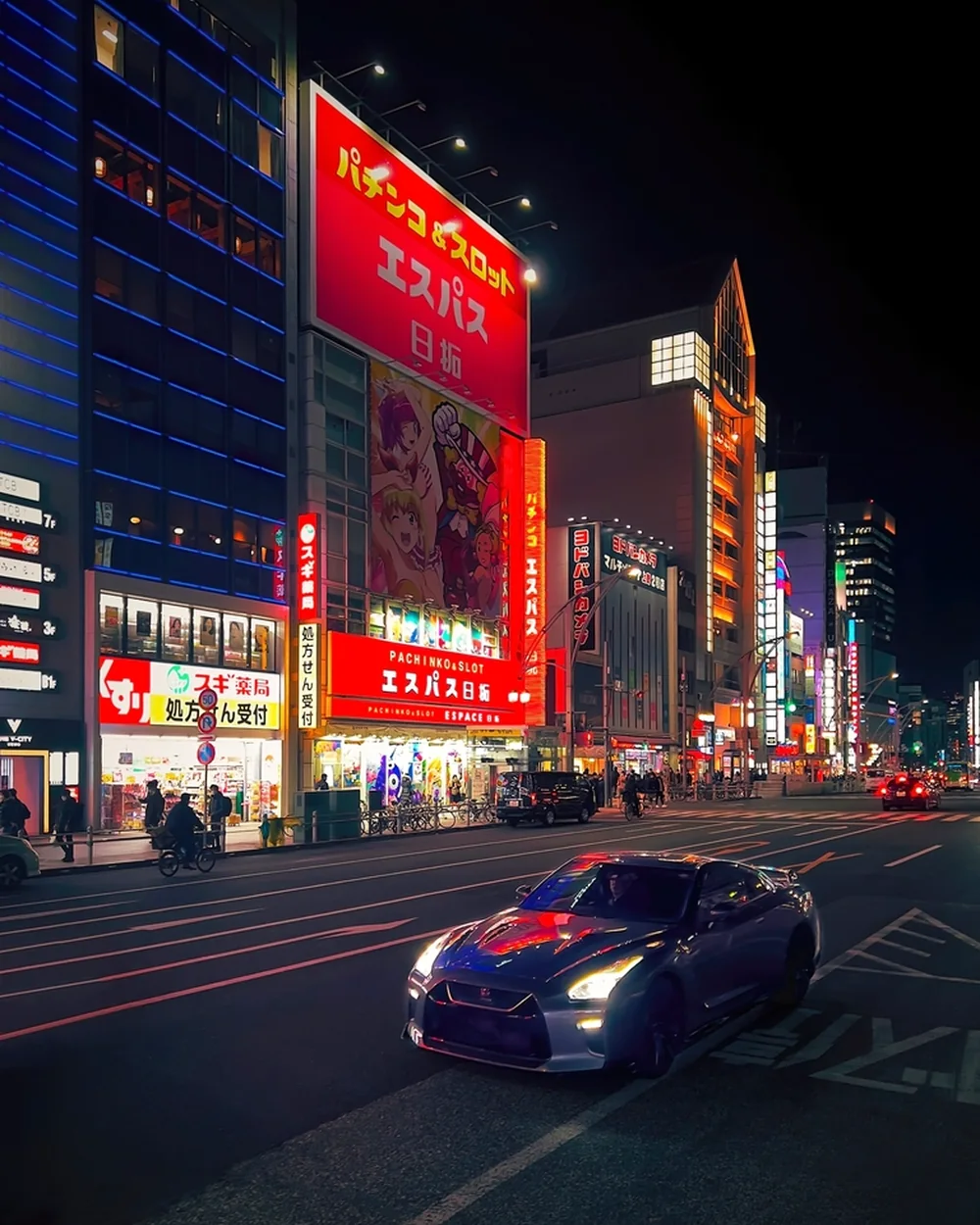 Finished car at night